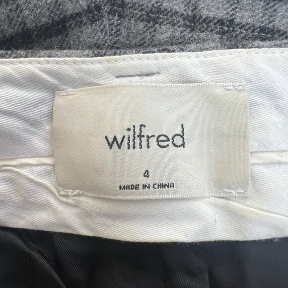 Aritzia Wilfred Tie Front Belt Plaid Pants Cropped High Rise Waisted Trousers - Picture 8 of 15